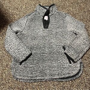 Gray Cozy Sherpa Fleece